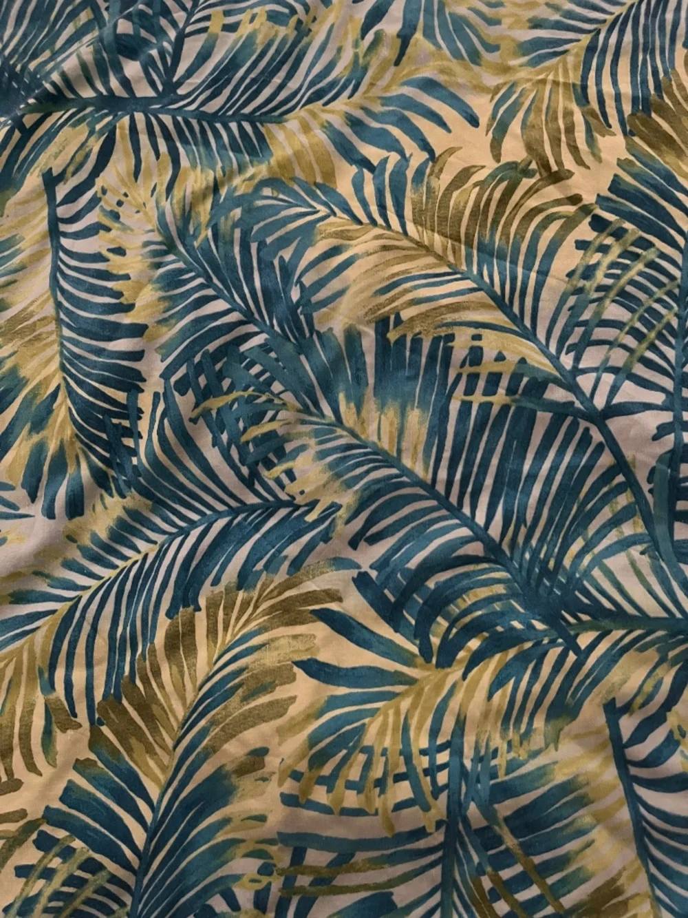 Queen sheet table cloth cover Hawaiian design leaves pattern